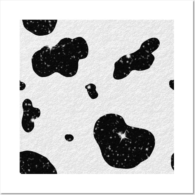 Glitter Cow Print Wall Art by RoserinArt